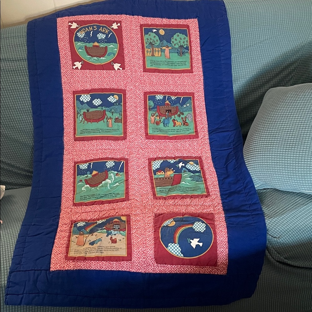 Noah’s Ark quilt, lap or baby size